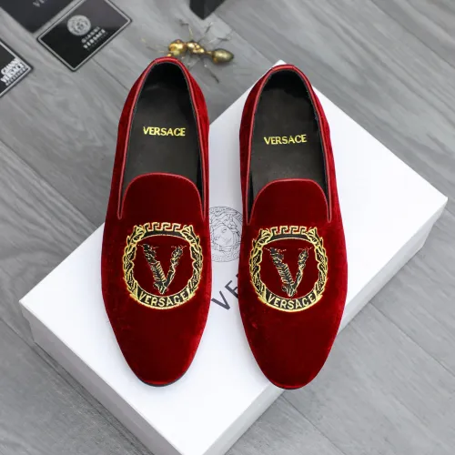 Replica Versace Leather Shoes For Men #1480957 $85.00 USD for Wholesale