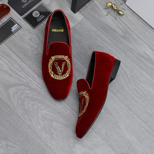 Replica Versace Leather Shoes For Men #1480957 $85.00 USD for Wholesale