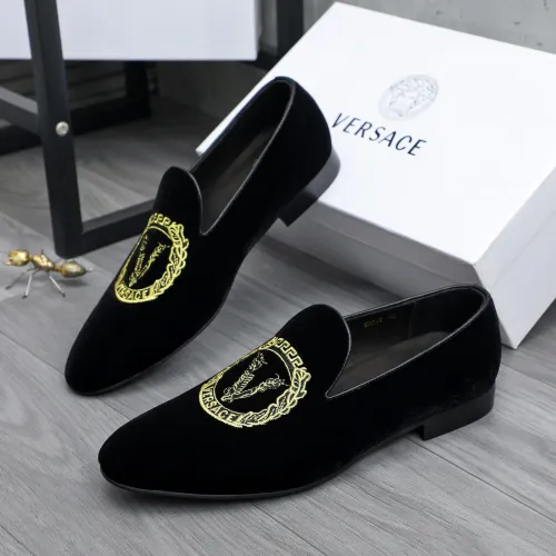 Replica Versace Leather Shoes For Men #1480958, $85.00 USD, [ITEM#1480958], Replica Versace Leather Shoes outlet from China