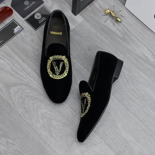 Replica Versace Leather Shoes For Men #1480958 $85.00 USD for Wholesale