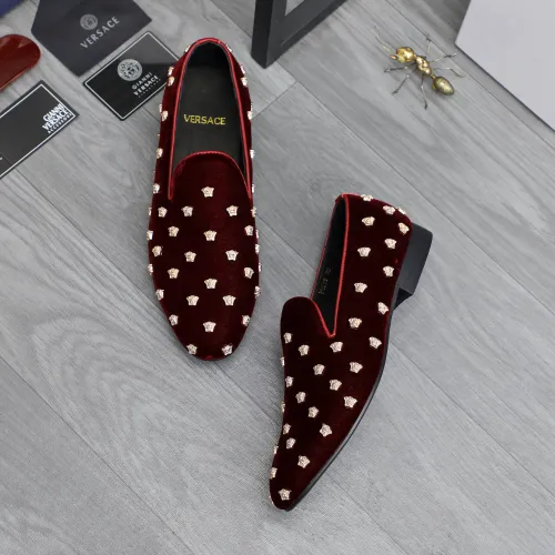 Replica Versace Leather Shoes For Men #1480961 $88.00 USD for Wholesale