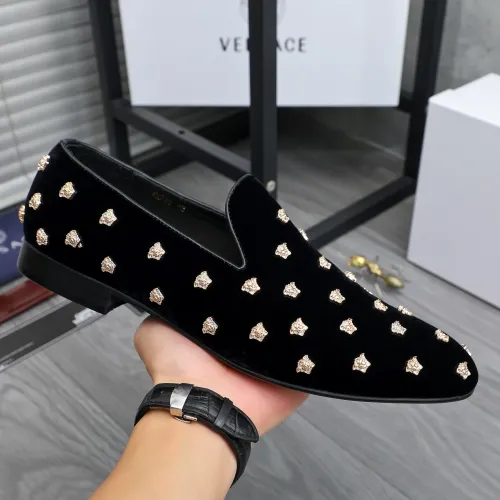 Replica Versace Leather Shoes For Men #1480962 $88.00 USD for Wholesale