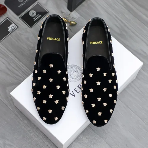Replica Versace Leather Shoes For Men #1480962 $88.00 USD for Wholesale