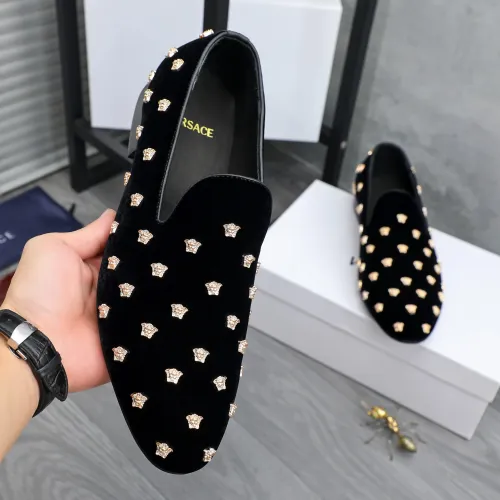 Replica Versace Leather Shoes For Men #1480962 $88.00 USD for Wholesale