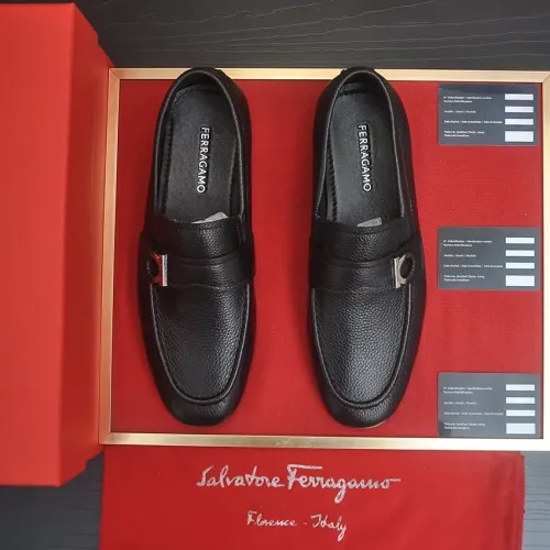 Replica Salvatore Ferragamo Leather Shoes For Men #1481310 $100.00 USD for Wholesale
