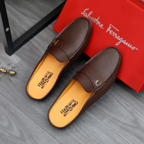 Replica Salvatore Ferragamo Leather Shoes For Men #1481392 $68.00 USD for Wholesale