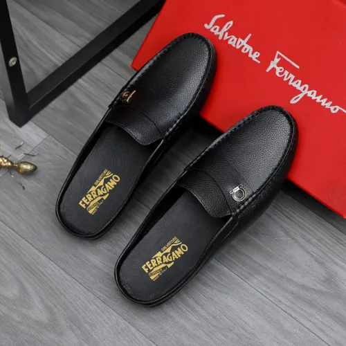 Replica Salvatore Ferragamo Leather Shoes For Men #1481393 $68.00 USD for Wholesale