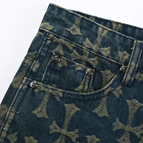 Replica Chrome Hearts Jeans For Men #1484243 $60.00 USD for Wholesale
