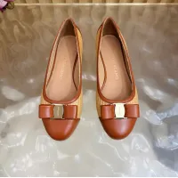 $102.00 USD Salvatore Ferragamo Flat Shoes For Women #1472993
