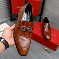 $92.00 USD Salvatore Ferragamo Leather Shoes For Men #1480641